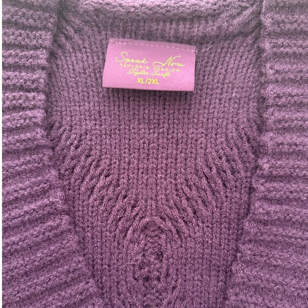 Taylor Swift | authentic Speak Now (TV) purple cardigan knit sweater | XL/2XL - Picture 10 of 11
